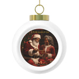 Mr & Mrs Santa - ball ornament