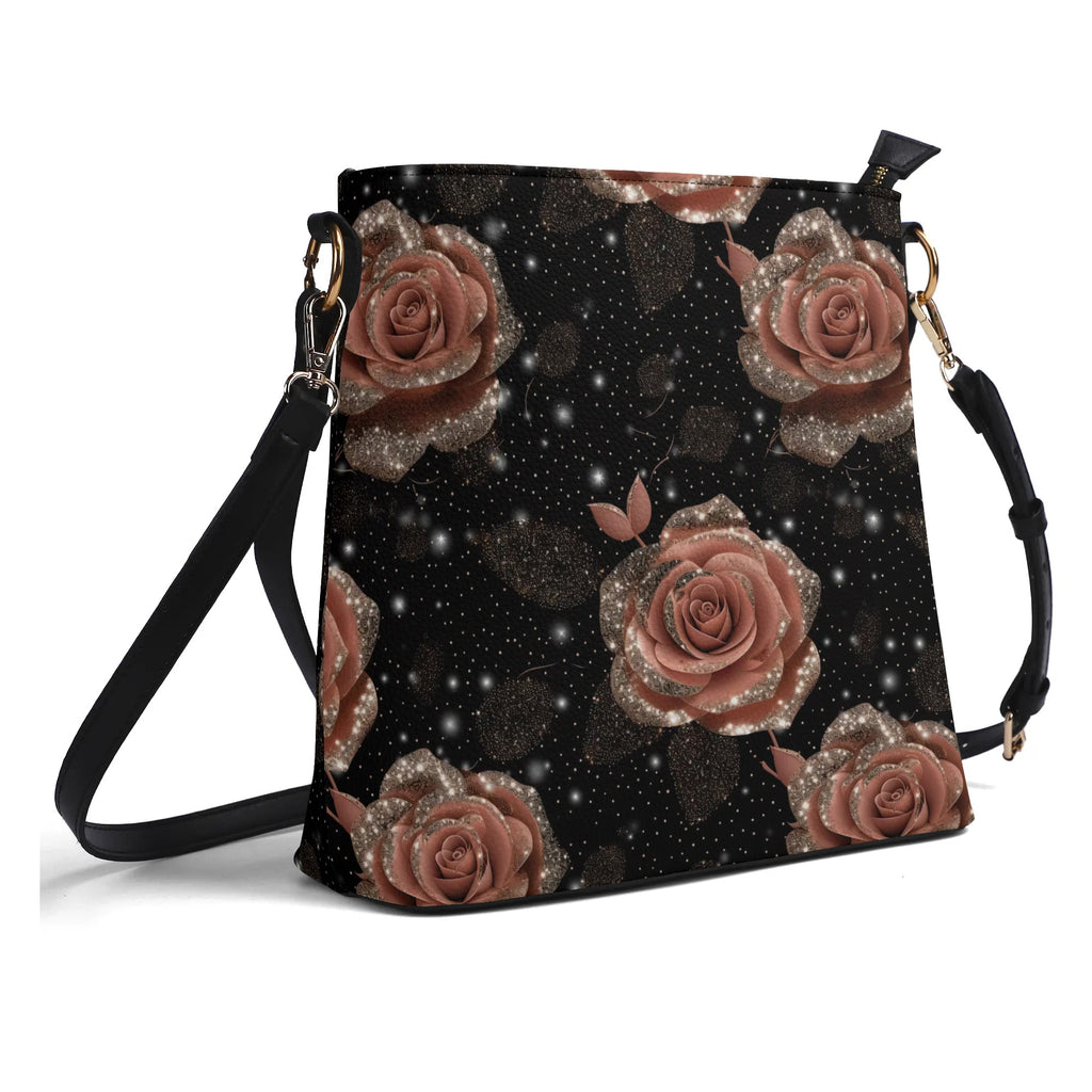 Rose Gold Petals - Bucket-Style Handbag