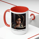 It's A BookWorms World - mug-girl 15oz