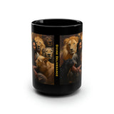 Daniel In the Lions Den - 15oz mug - black