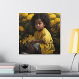 Little Yellow Flower - canvas gallery wrap