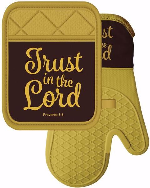 Trust In The Lord - oven mitt - pot holder