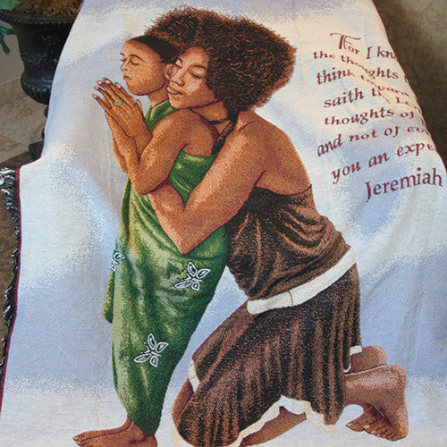 Mother and Daughter - tapestry throw