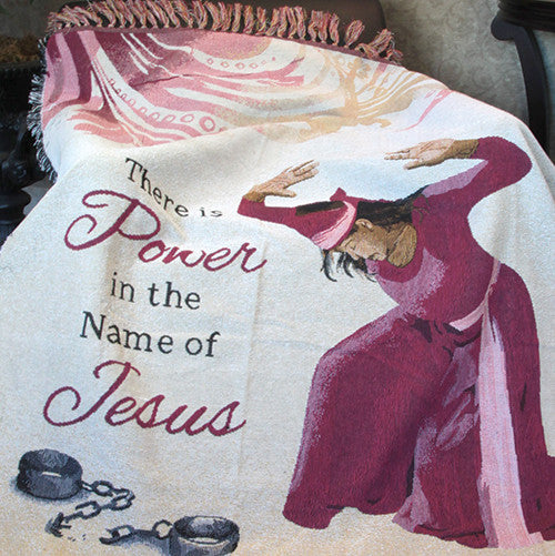 Power in the Name of Jesus - tapestry throw