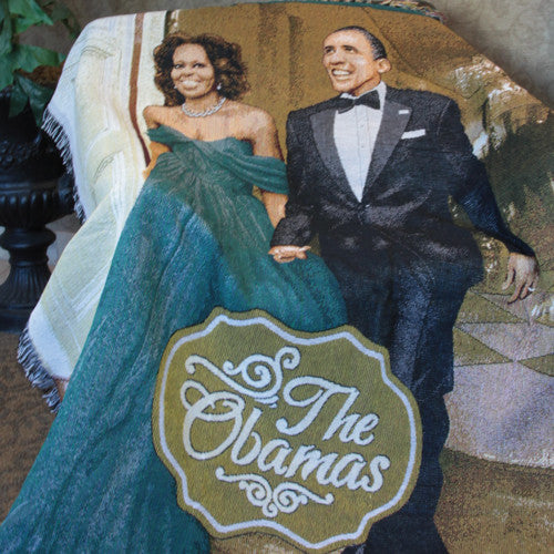 The Obamas - tapestry throw