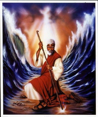 Moses Parting The Red Sea - 21x25 print - Allen & Aaron Hicks