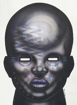 Millennium Mask 1 - 22x30 print - Larry Poncho Brown