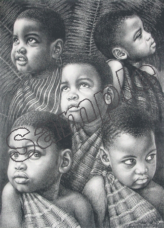 Life Through The Eyes of a Child - 16x22 - limited edition print - Albert Mukasa Wilson