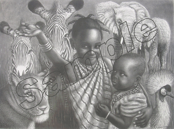 Welcome To My World - 21x28 - limited edition print - Albert Mukasa Wilson