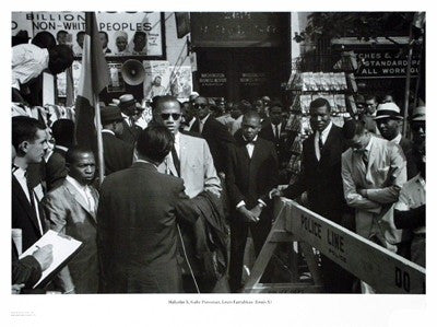 Malcolm X and Farrakhan - 18x24 photo poster - Klytus Smith