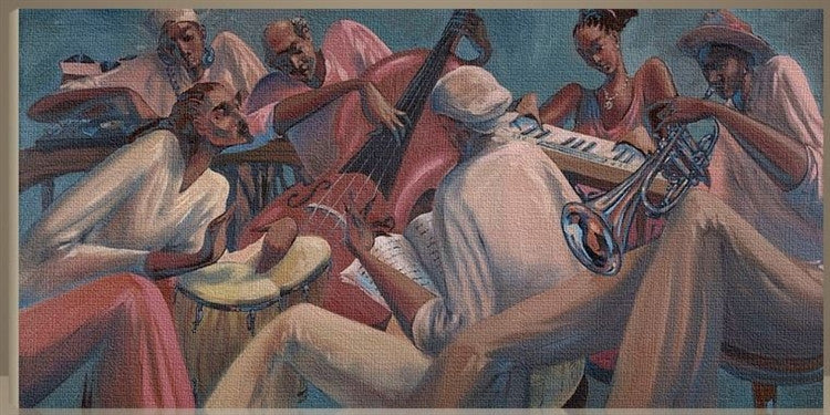 Rhythm and Rhyme - 40x20 giclee on canvas - John Holyfield