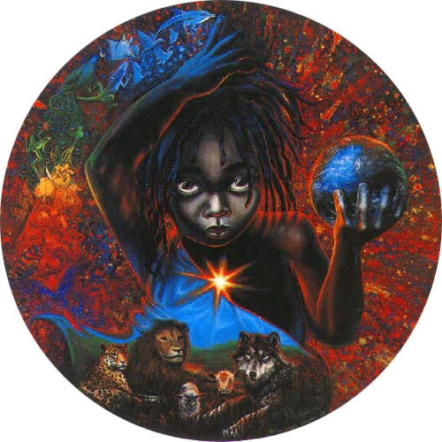 Celestial Child - 11 inch diameter - open edition print - Michael Anthony Brown