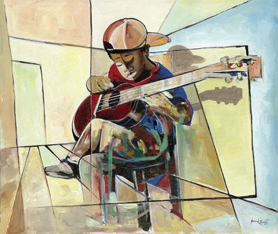 The Little Musician - 27x31 - limited edition giclee - Nathaniel Barnes