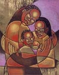Interlocked Family - 27x30 limited edition giclee - Larry Poncho Brown