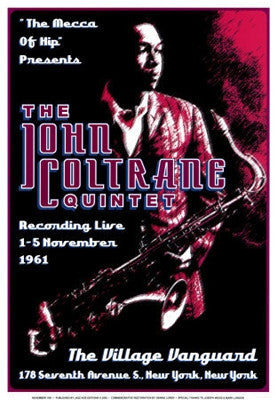 John Coltrane Quintet Village Vanguard 1961 - 24x17 - concert poster