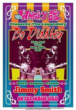 Bo Diddley 1967 Whisky A Go Go Los Angeles - 13x19 - concert poster - Dennis Loren