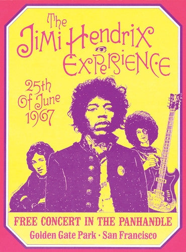 Jimi Hendrix Experience San Francisco 1967 - 19x14 - concert poster - Dennis Loren