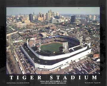 Tiger Stadium Detroit Michigan - 22x28 - poster - Mike Smith