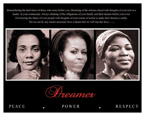 Dreamer Trio Peace Power Respect - 8x10 - print - Anon