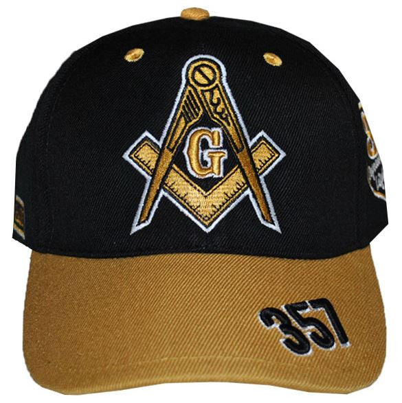 Prince Hall Mason cap - baseball - with gold bib