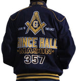 Prince Hall Mason jacket - NASCAR style - blue