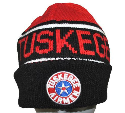 Tuskegee Airmen cap - beanie - black and red