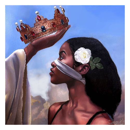 Crown Me Lord - female - 25x25 print - Salaam Muhammad