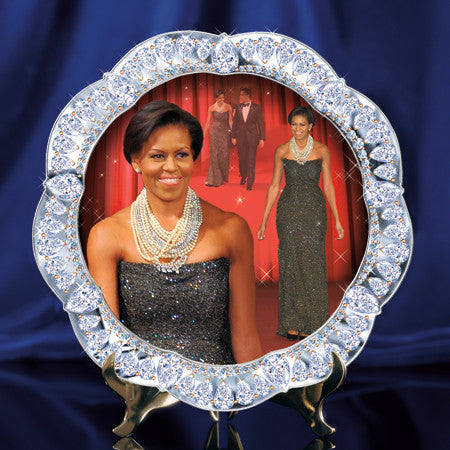 Michelle Obama decorative plate - Black Tie Event