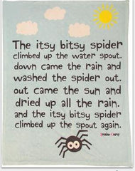 Itsy Bitsy Spider - fleece throw