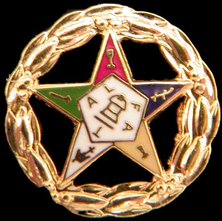 Eastern Star lapel pin - circle star