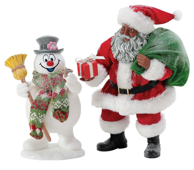 Frostys Special Gift - African American Santa figurine