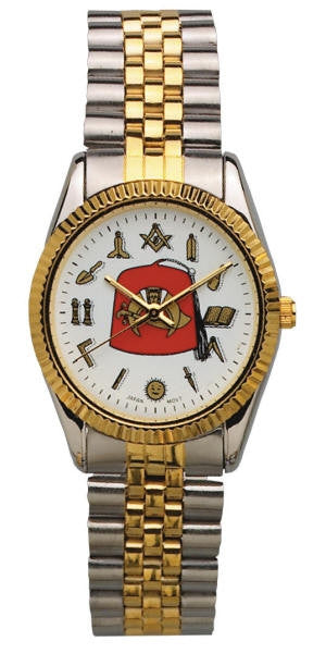 Shriners full working tools two-tone watch