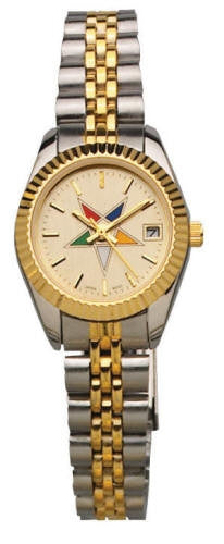 Eastern Star watch - two tone color with OES star