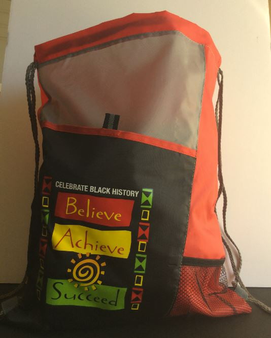 Believe Achieve Succeed - drawstring backpack