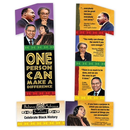 Black History bookmark - One Person Can Make a Difference