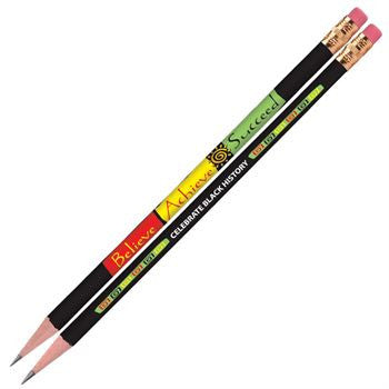 Believe Achieve Succeed - Black History Pencils (set of 10)