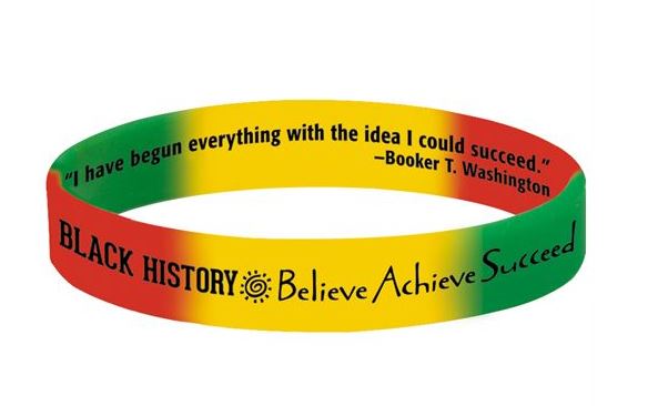 Believe Achieve Succeed - silicone bracelet - red gold green