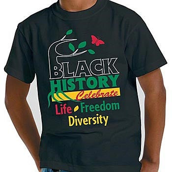 Black History t-shirt - Celebrate Life Freedom Diversity - youth