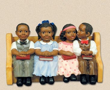 Church Pew  - Sunday School Kids - figurine