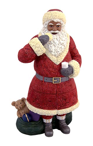 Santa With Cookie - resin figurine