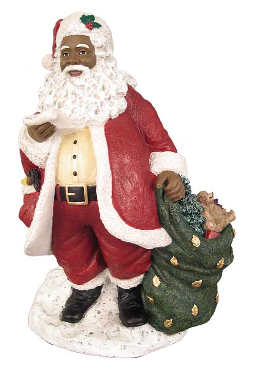 Santa with his list - figurine