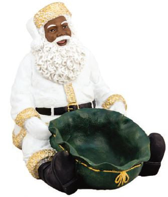 Santa Candy Tray - large in white - resin figurine