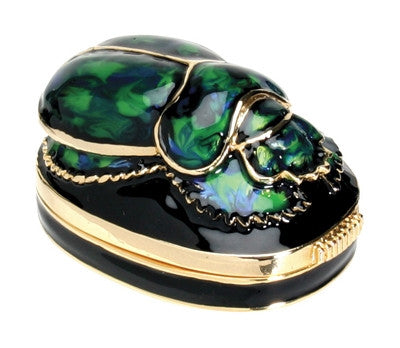 Scarab Jeweled Box green