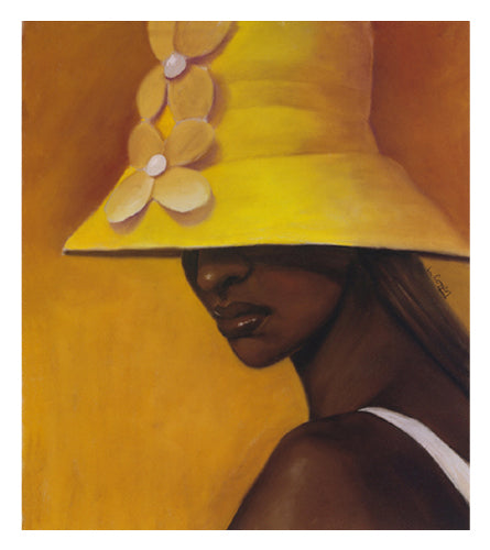 Yellow Hat - 25x22 - print - Laurie Cooper