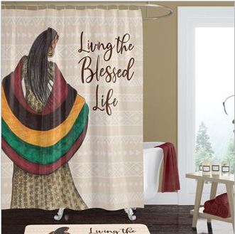 Living The Blessed Life - shower curtain