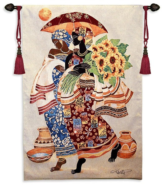 Sunflowers and Umbrella - tapestry