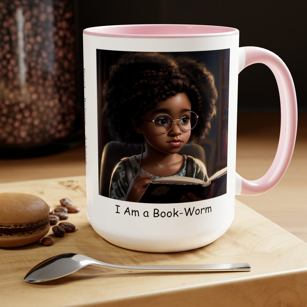 It's A BookWorms World - mug-girl 15oz