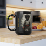 Black Samurai Warrior - 15oz mug - black