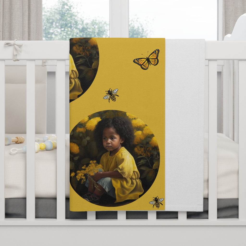 Little Yellow Flower - baby blanket