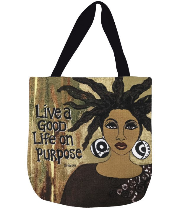 Live A Good Life On Purpose - Gbaby Designs - tote-bag